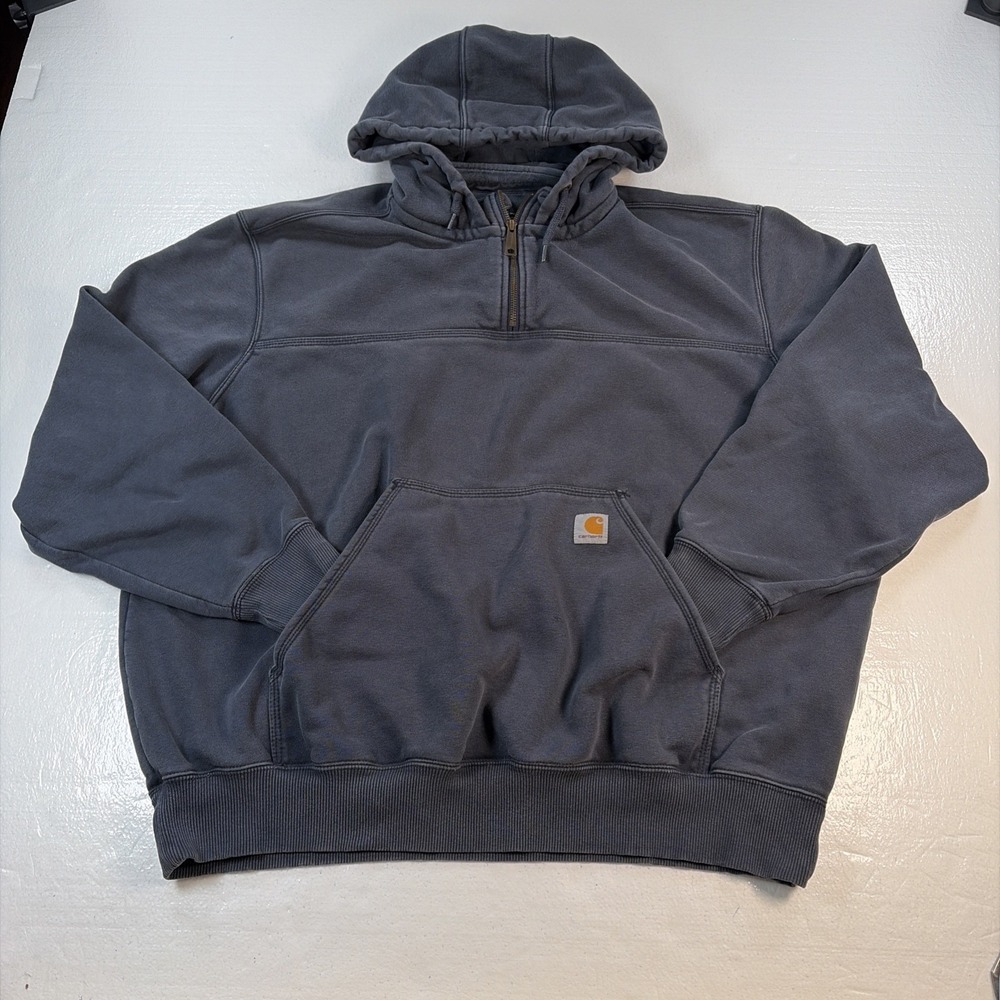 Carhartt Original Fit Sweatshirt Men's 2XL Tall Gray Hoodie Kangaroo Pouch K288